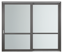 VELFAC Ribo wood/aluminium sliding door with 68mm glazing bar